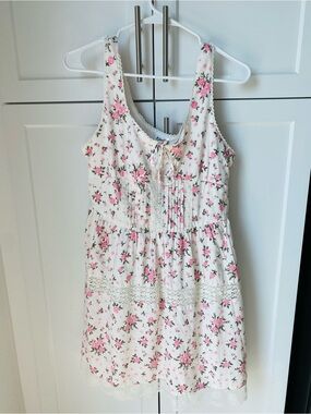 Planet heart womens XL floral pink dress sleeveless
